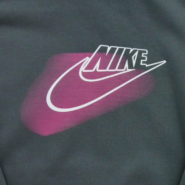 Sweat a capuche homme manches longues gris Nike Motif imprime Col Rond