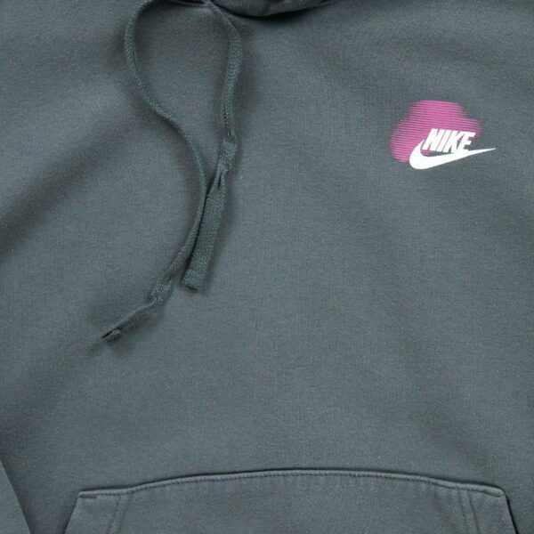 Sweat a capuche homme manches longues gris Nike Motif imprime Col Rond