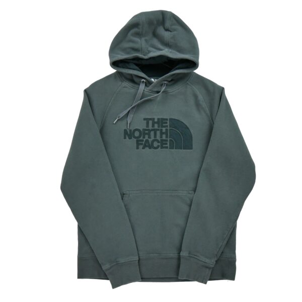 Sweat a capuche homme manches longues gris The North Face Motif imprime Col Rond