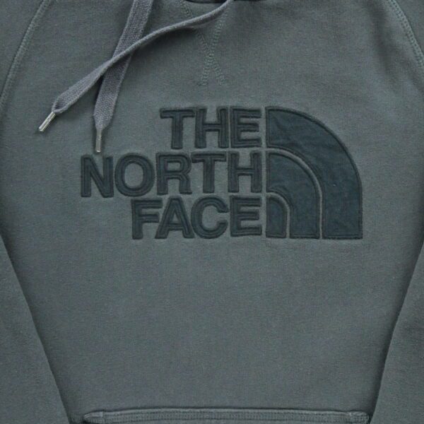 Sweat a capuche homme manches longues gris The North Face Motif imprime Col Rond