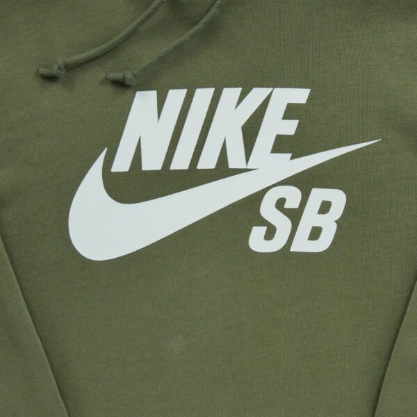 Sweat a capuche homme manches longues kaki Nike Motif imprime Col Rond
