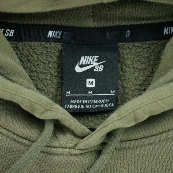 Sweat a capuche homme manches longues kaki Nike Motif imprime Col Rond