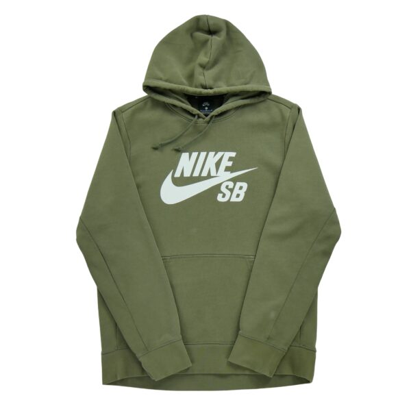 Sweat a capuche homme manches longues kaki Nike Motif imprime Col Rond