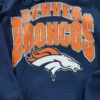 Sweat a capuche homme manches longues marine NFL Motif imprime Col Rond Equipe Denver Broncos