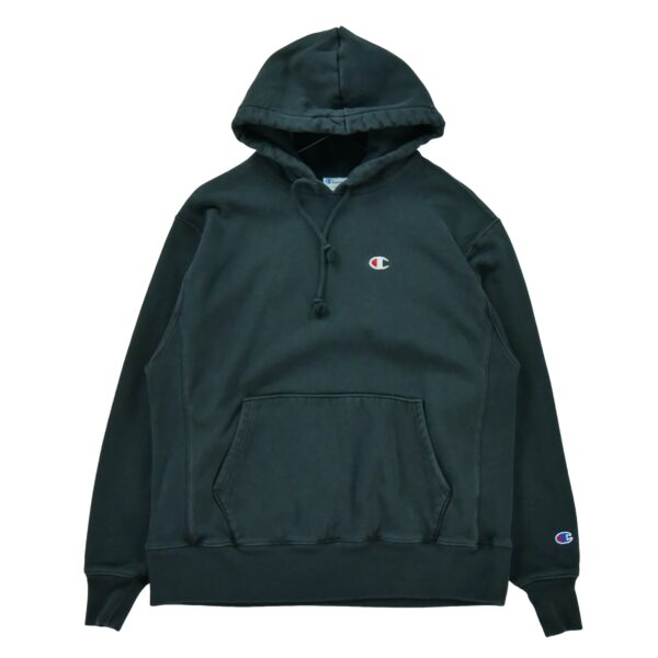 Sweat a capuche homme manches longues noir Champion Col Rond