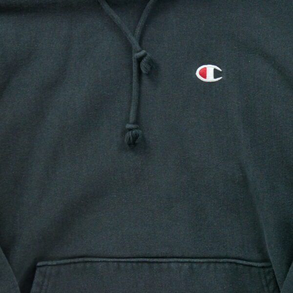 Sweat a capuche homme manches longues noir Champion Col Rond