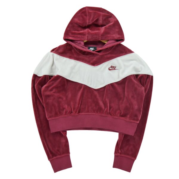 Sweat a capuche homme manches longues rouge Nike Col Rond