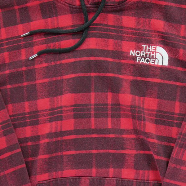 Sweat a capuche homme manches longues rouge The North Face Motif a carreaux Col Rond