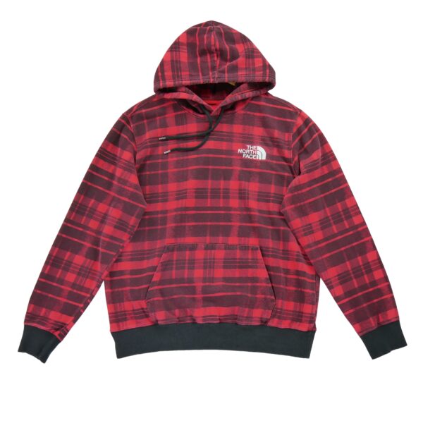 Sweat a capuche homme manches longues rouge The North Face Motif a carreaux Col Rond