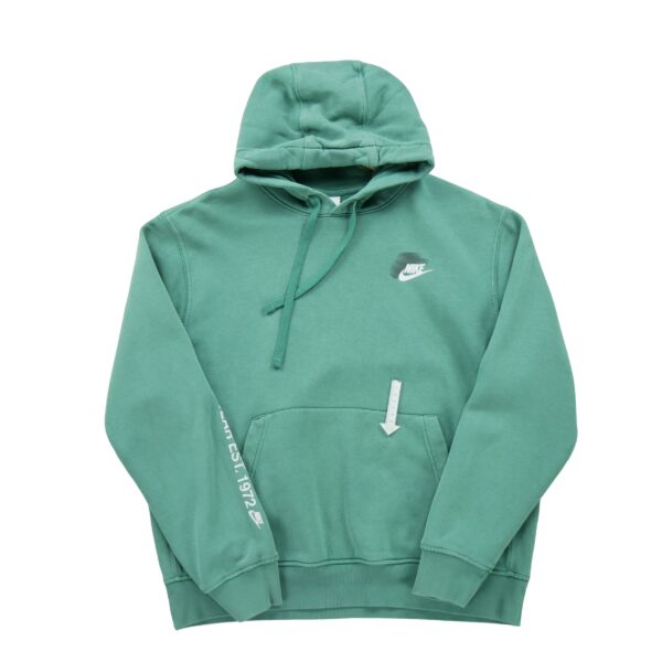 Sweat a capuche homme manches longues vert Nike Motif imprime Col Rond