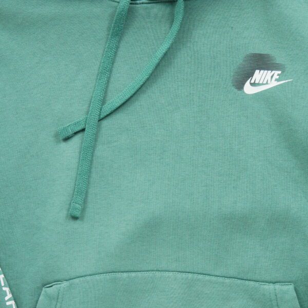 Sweat a capuche homme manches longues vert Nike Motif imprime Col Rond