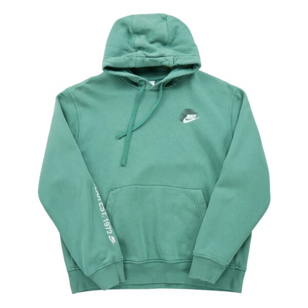 Sweat a capuche homme manches longues vert Nike Motif imprime Col Rond