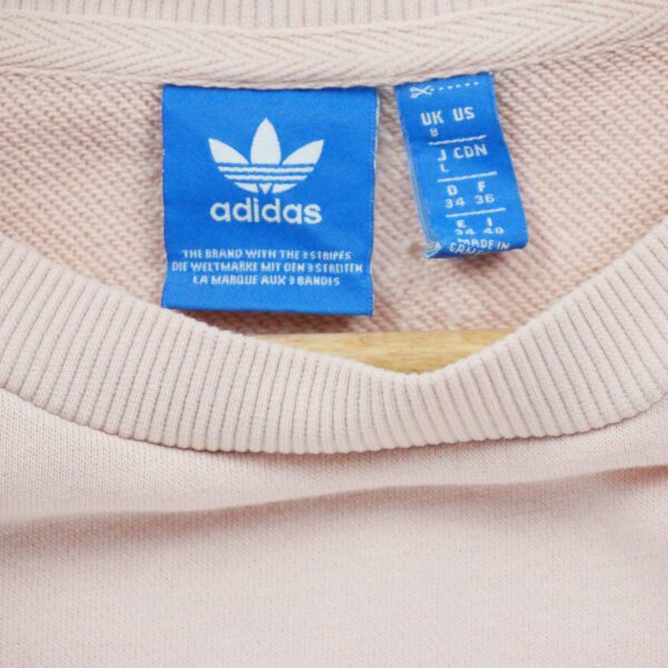 Sweat femme manches longues rose Adidas Col Rond