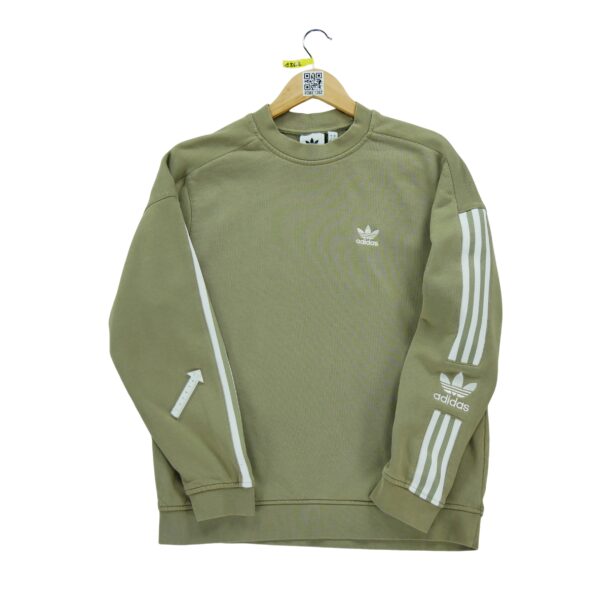 Sweat homme manches longues beige Adidas Col Rond