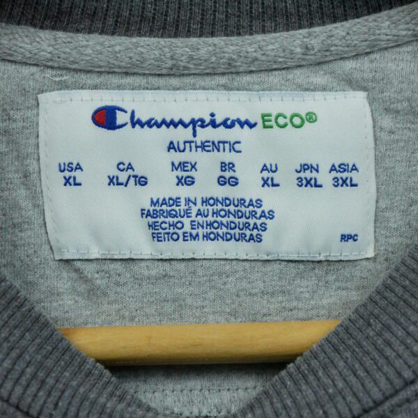 Sweat homme manches longues gris Champion Col Rond