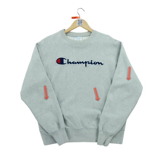 Sweat homme manches longues gris Champion Col Rond