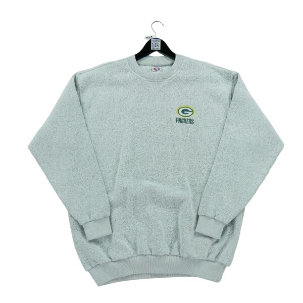 Sweat homme manches longues gris True Fan Motif chine Col Rond Equipe Green Bay Packers