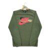 Sweat homme manches longues kaki Nike Motif imprime Col Rond