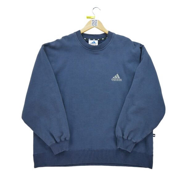 Sweat homme manches longues marine Adidas Col Rond