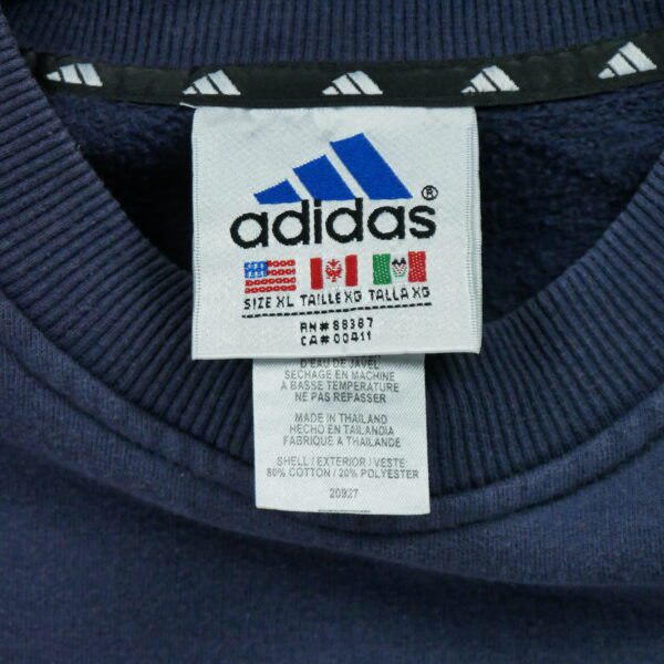 Sweat homme manches longues marine Adidas Col Rond