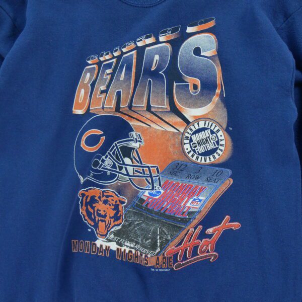 Sweat homme manches longues marine NFL Motif imprime Col Rond Equipe Chicago Bears