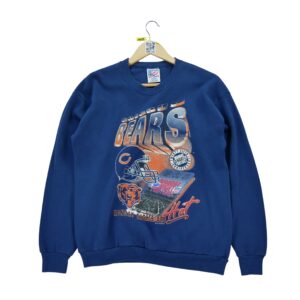 Sweat homme manches longues marine NFL Motif imprime Col Rond Equipe Chicago Bears