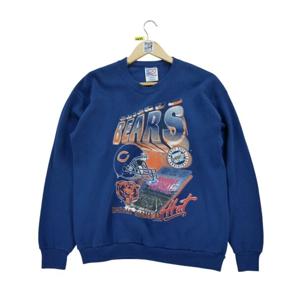 Sweat homme manches longues marine NFL Motif imprime Col Rond Equipe Chicago Bears