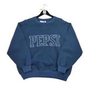 Sweat homme manches longues marine Vintage Col Rond