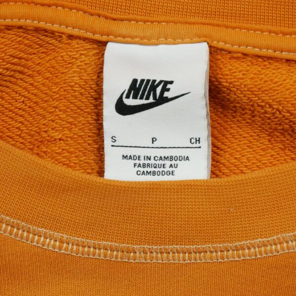 Sweat homme manches longues orange Nike Col Rond