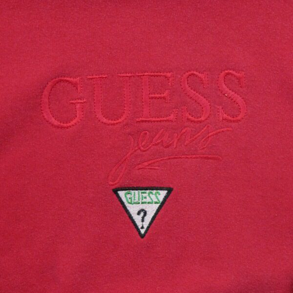Sweat homme manches longues rouge Guess Col Rond