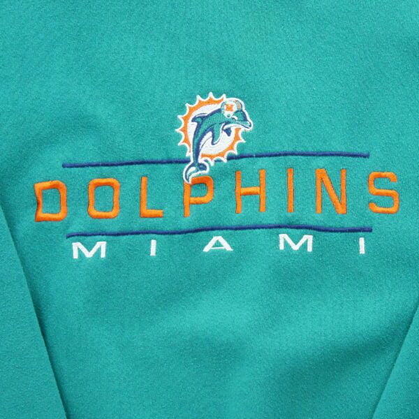 Sweat homme manches longues turquoise NFL Col Rond Equipe Miami Dolphins
