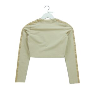 T shirt femme manches longues beige Adidas Col Rond