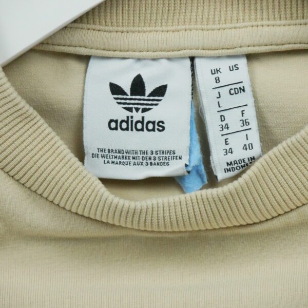 T shirt femme manches longues beige Adidas Col Rond
