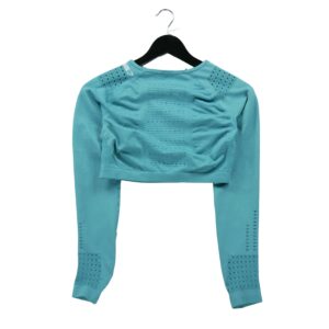 T shirt femme manches longues bleu Gymshark Col Rond