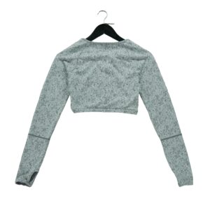 T shirt femme manches longues gris Gymshark Motif a motifs Col Rond