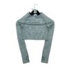 T shirt femme manches longues gris Gymshark Motif chine Col Rond