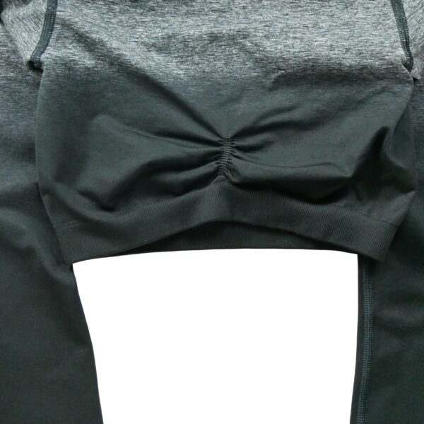 T shirt femme manches longues gris Gymshark Motif chine Col Rond