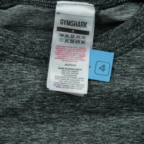 T shirt femme manches longues gris Gymshark Motif chine Col Rond