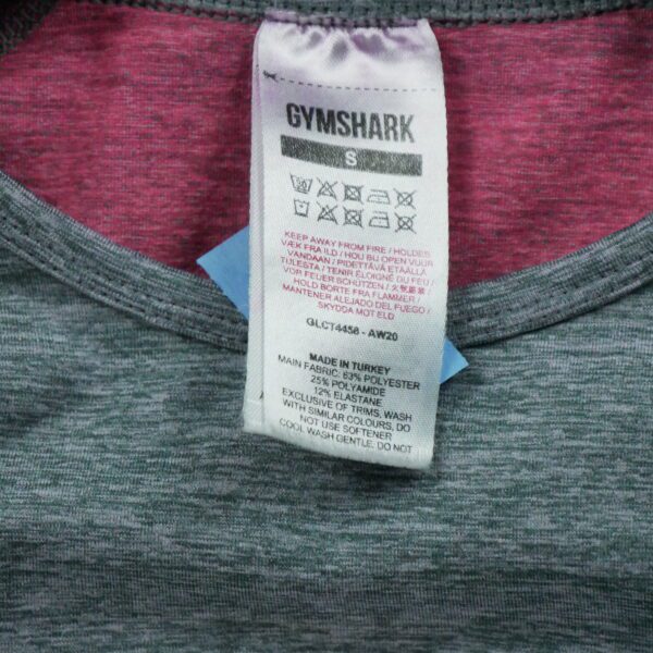 T shirt femme manches longues gris Gymshark Motif chine Col Rond