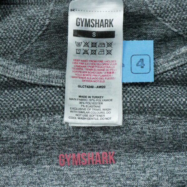 T shirt femme manches longues gris Gymshark Motif chine Col Rond