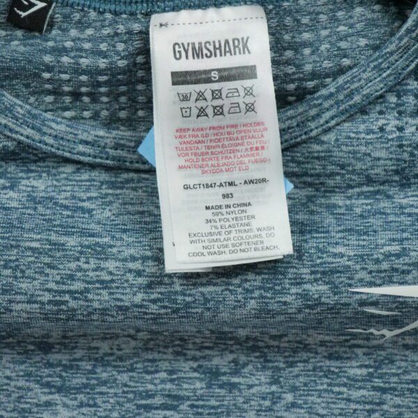 T shirt femme manches longues gris Gymshark Motif chine Col Rond