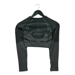 T shirt femme manches longues noir Gymshark Col Rond