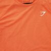 T shirt femme manches longues orange Gymshark Col Rond