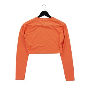 T shirt femme manches longues orange Gymshark Col Rond