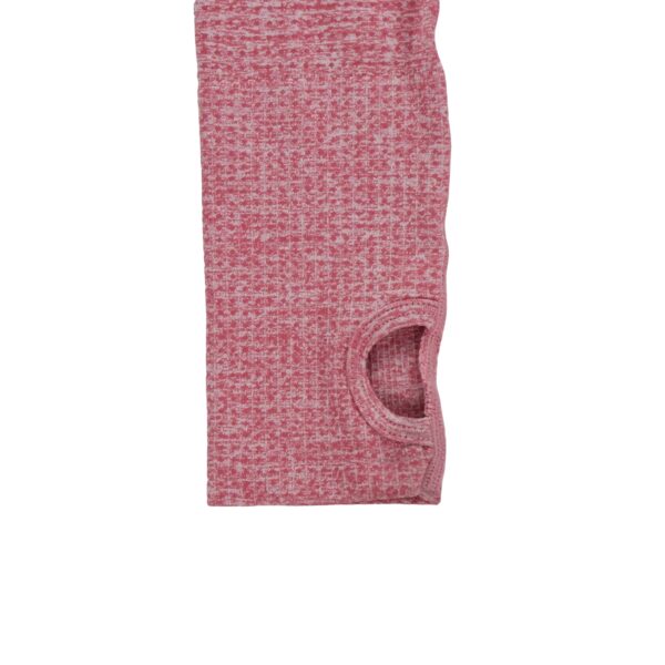 T shirt femme manches longues rose Gymshark Motif chine Col Rond
