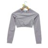 T shirt femme manches longues rose Gymshark Motif chine Col Rond