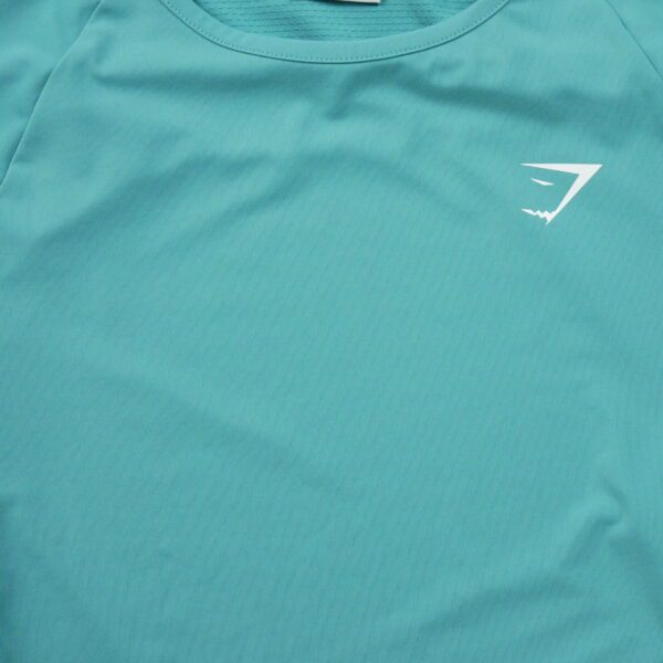 T shirt femme manches longues turquoise Gymshark Col Rond