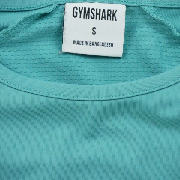 T shirt femme manches longues turquoise Gymshark Col Rond