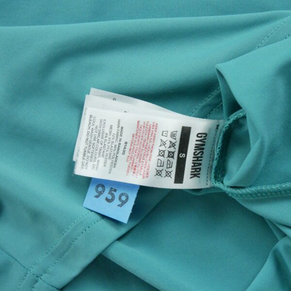 T shirt femme manches longues turquoise Gymshark Col Rond
