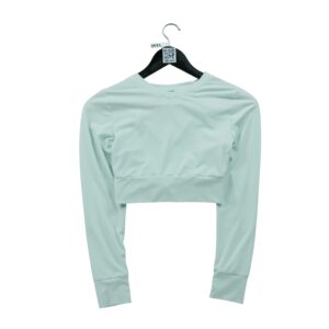 T shirt femme manches longues vert Gymshark Col V